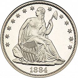 50 cents 1884 Large Obverse coin