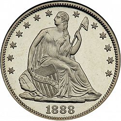 50 cents 1888 Large Obverse coin