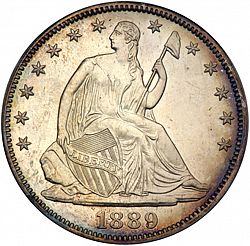 50 cents 1889 Large Obverse coin