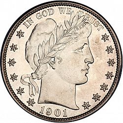 50 cents 1901 Large Obverse coin