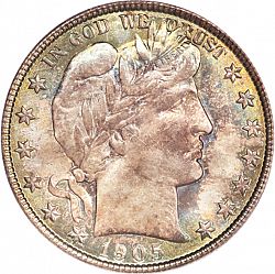 50 cents 1905 Large Obverse coin