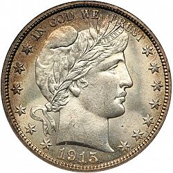 50 cents 1915 Large Obverse coin