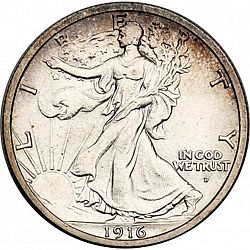 50 cents 1916 Large Obverse coin