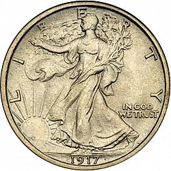 50 cents 1917 Large Obverse coin