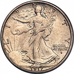 50 cents 1917 Large Obverse coin