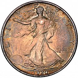50 cents 1920 Large Obverse coin