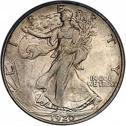 50 cents 1920 Large Obverse coin