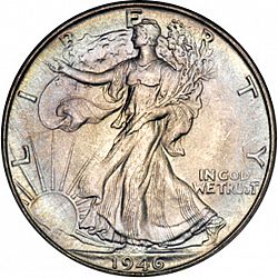 50 cents 1946 Large Obverse coin