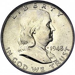 50 cents 1948 Large Obverse coin