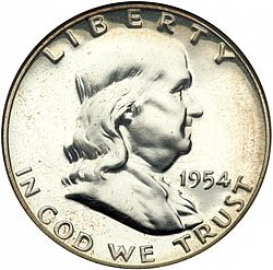 50 cents 1954 Large Obverse coin