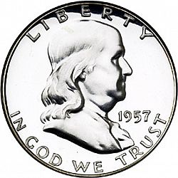 50 cents 1957 Large Obverse coin