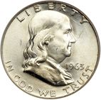 50 cents 1963 Large Obverse coin