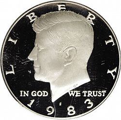 50 cents 1983 Large Obverse coin