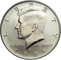 50 cents 1998 Large Obverse coin