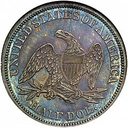 50 cents 1843 Large Reverse coin