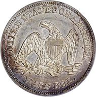 50 cents 1844 Large Reverse coin