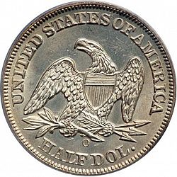 50 cents 1850 Large Reverse coin