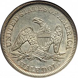 50 cents 1851 Large Reverse coin