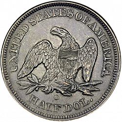 50 cents 1854 Large Reverse coin