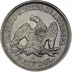 50 cents 1854 Large Reverse coin
