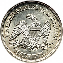 50 cents 1855 Large Reverse coin