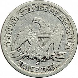 50 cents 1856 Large Reverse coin