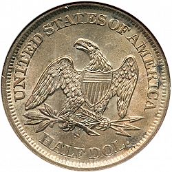 50 cents 1864 Large Reverse coin