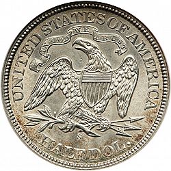 50 cents 1869 Large Reverse coin
