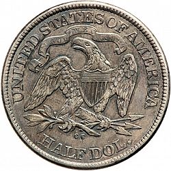 50 cents 1875 Large Reverse coin