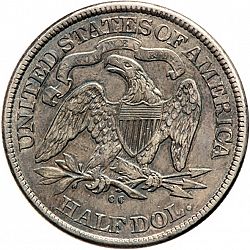 50 cents 1875 Large Reverse coin