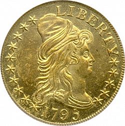 5 dollar 1795 Large Obverse coin