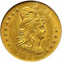 5 dollar 1798 Large Obverse coin