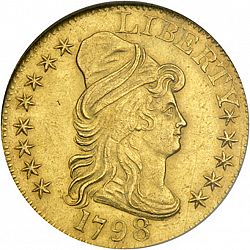 5 dollar 1798 Large Obverse coin