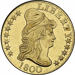 5 dollar 1800 Large Obverse coin