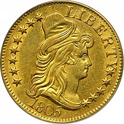 5 dollar 1805 Large Obverse coin