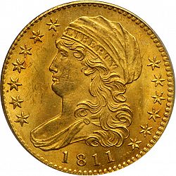 5 dollar 1811 Large Obverse coin