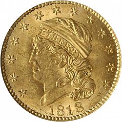 5 dollar 1818 Large Obverse coin