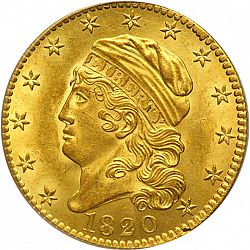 5 dollar 1820 Large Obverse coin