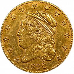 5 dollar 1822 Large Obverse coin