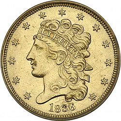 5 dollar 1836 Large Obverse coin