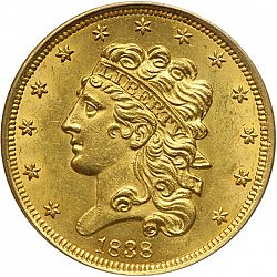 5 dollar 1838 Large Obverse coin