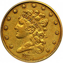 5 dollar 1838 Large Obverse coin