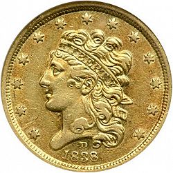 5 dollar 1838 Large Obverse coin