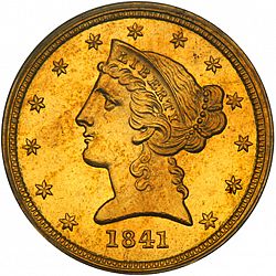 5 dollar 1841 Large Obverse coin