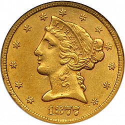 5 dollar 1877 Large Obverse coin