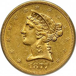 5 dollar 1877 Large Obverse coin