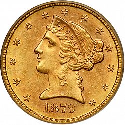 5 dollar 1879 Large Obverse coin