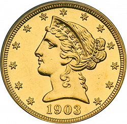 5 dollar 1903 Large Obverse coin