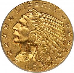 5 dollar 1910 Large Obverse coin