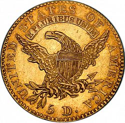 5 dollar 1815 Large Reverse coin